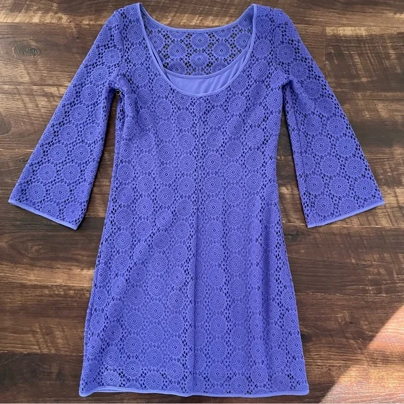 SOLD NWT New with tags Lilly Pulitzer Topanga shift dress in breakers lace blue - Picture 5 of 11